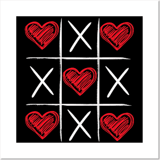 Tic Tac Toe Valentine Day Posters and Art